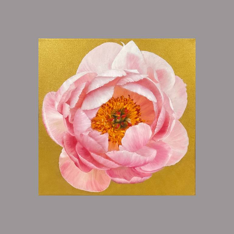 Original Photorealism Floral Painting by Alla Kallas