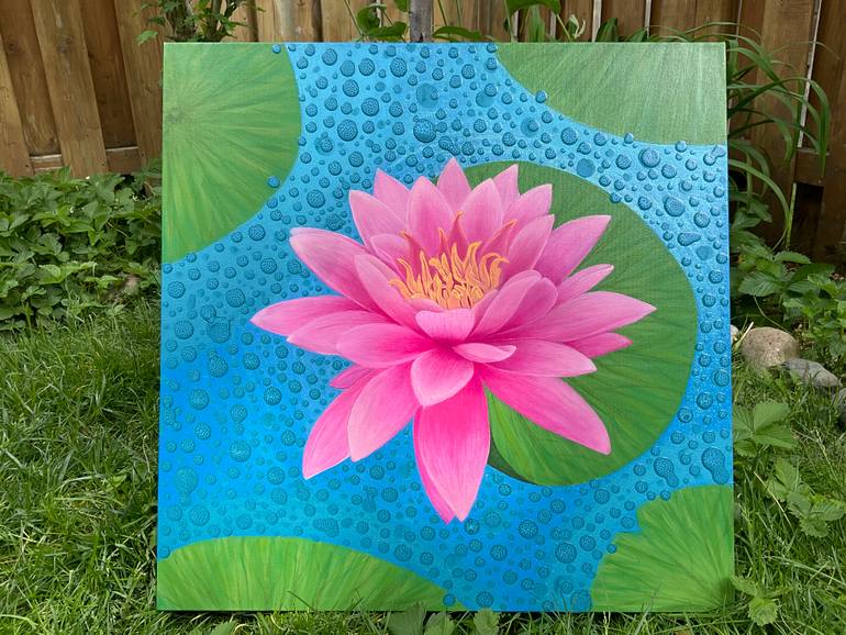 Original Abstract Floral Painting by Alla Kallass