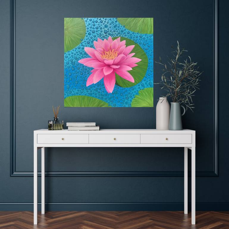 Original Abstract Floral Painting by Alla Kallass