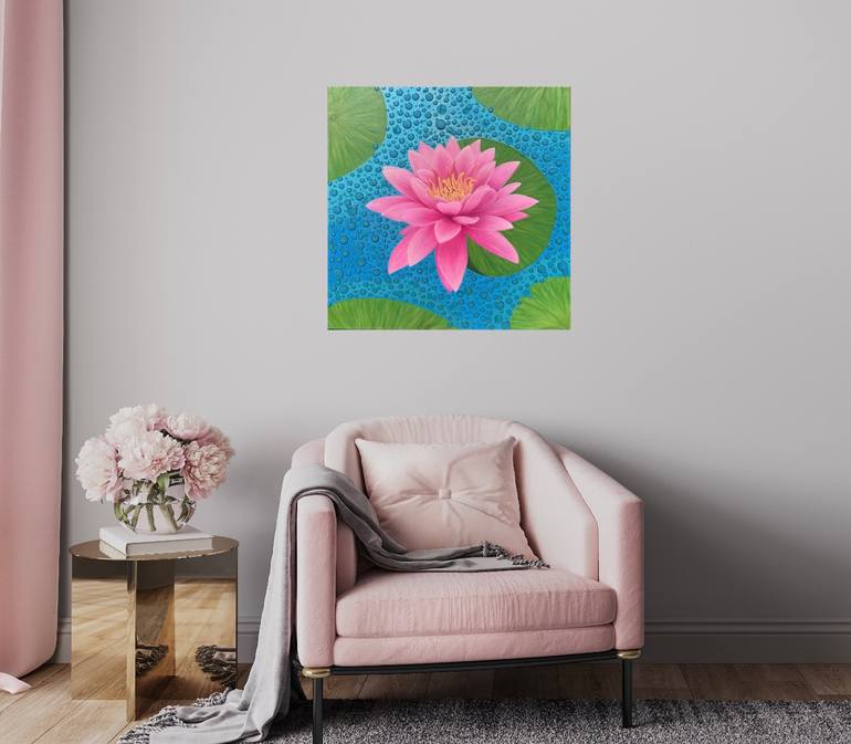 Original Abstract Floral Painting by Alla Kallass