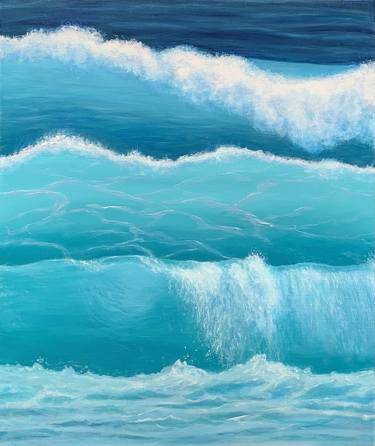 The Third Wave - 20x24 Inch Acrylic Painting thumb