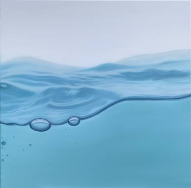 Tranquility | 24”x24” | Realistic Turquoise Water Oil Painting thumb