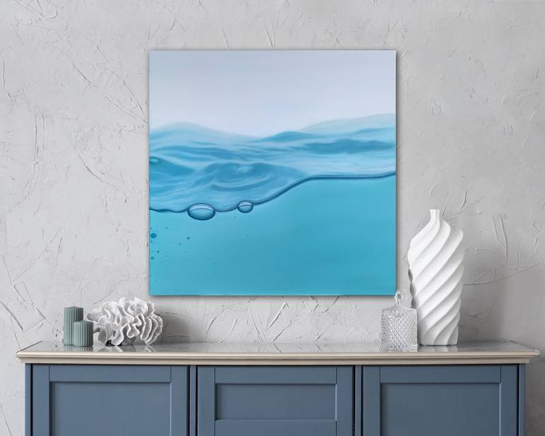 Original Abstract Seascape Painting by Alla Kallass