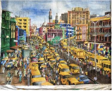 Original Cities Paintings by Olaseni Jawando