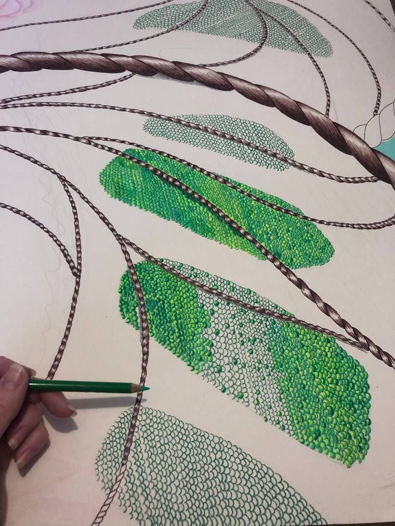 Original Conceptual Abstract Drawing by Katie Stebor