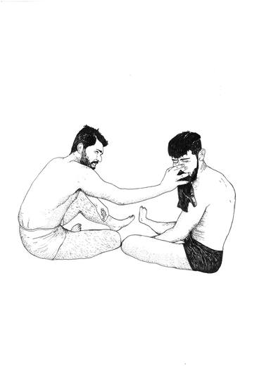 Print of Figurative Men Drawings by Henrique Montagne