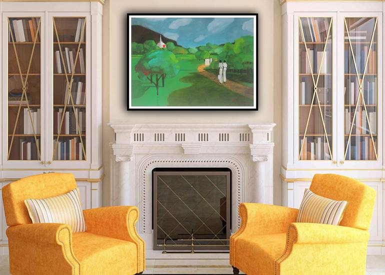 Original Folk Pop Culture/Celebrity Painting by Basil Cooray