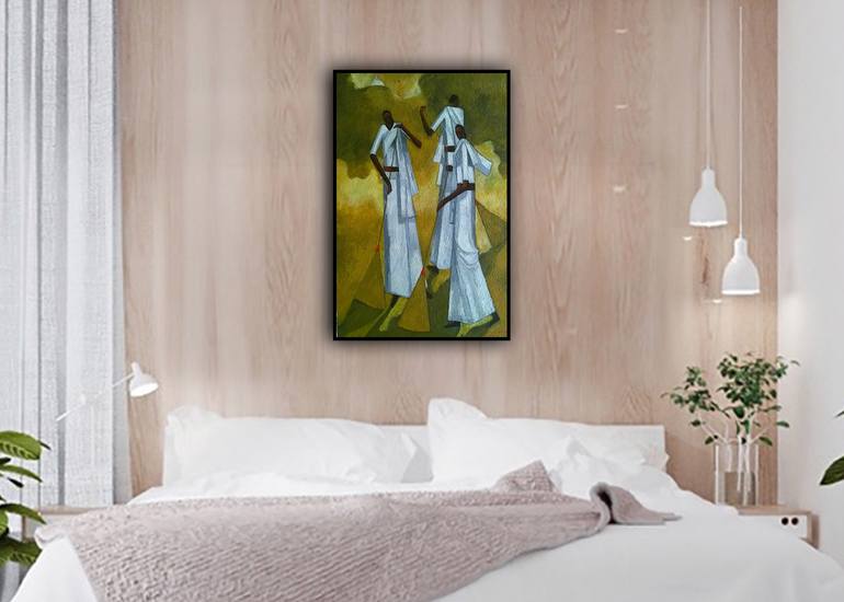 Original Abstract Pop Culture/Celebrity Painting by Basil Cooray