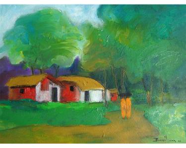 Print of Abstract Culture Paintings by Basil Cooray