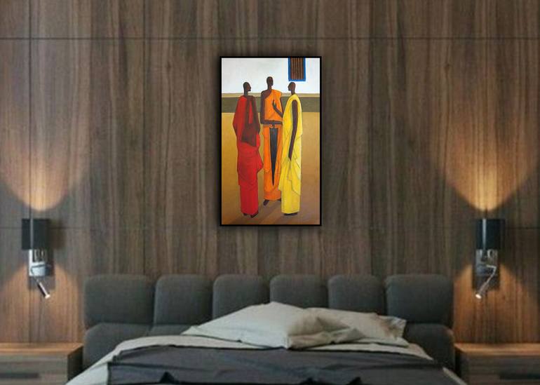 Original Abstract Culture Painting by Basil Cooray