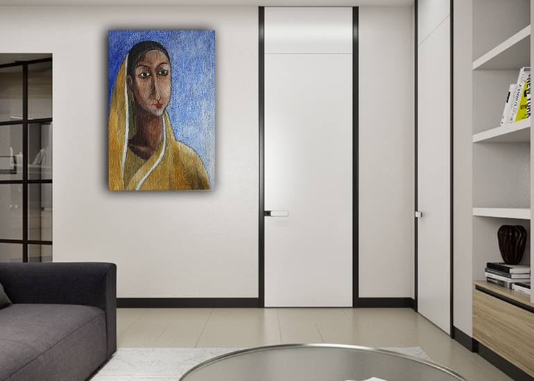 Original Art Deco Abstract Painting by Basil Cooray