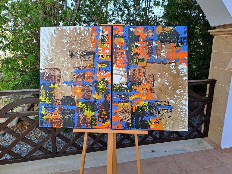 Original Abstract Expressionism Abstract Painting by Mariia Raskin