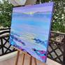 I pictured a quiet foggy evening at the sea. This weather is especially cozy and sets you up for peace and tranquility. Acrylic on canvas 39 x 27 inch seascape. I ship DHL worldwide. The price includes shipping.