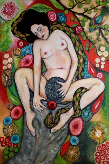 Original Figurative Nude Paintings by Ioanna Paraskeva