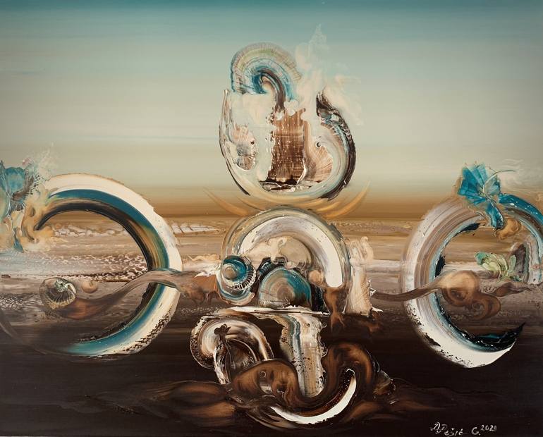 Original Abstract Expressionism Abstract Paintings by Divna Pesic