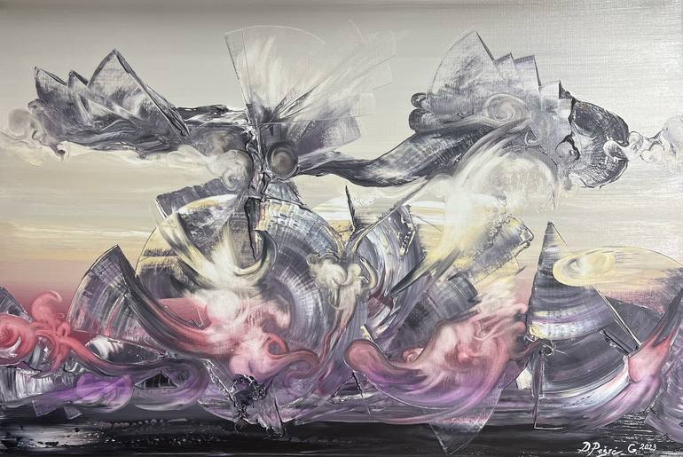 Original Abstract Expressionism Abstract Paintings by Divna Pesic