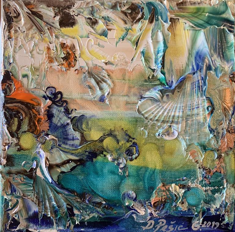 Original Abstract Expressionism Abstract Paintings by Divna Pesic