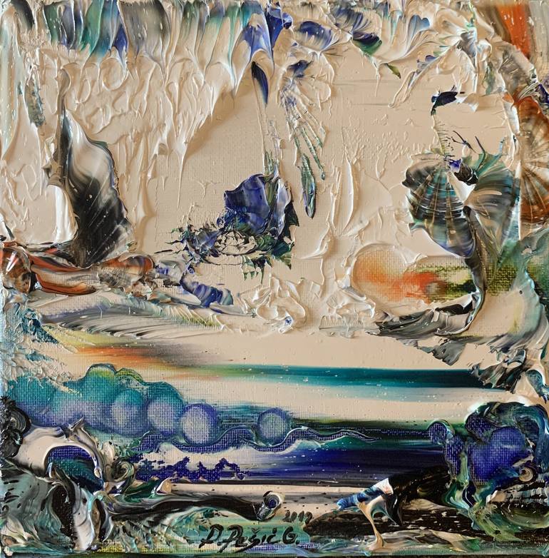 Original Abstract Expressionism Abstract Paintings by Divna Pesic