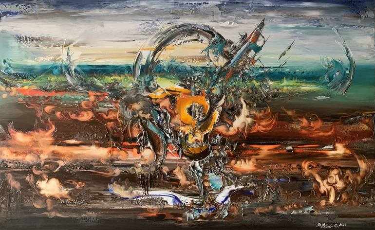 Original Abstract Expressionism Abstract Paintings by Divna Pesic