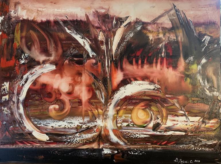 Original Abstract Expressionism Abstract Paintings by Divna Pesic