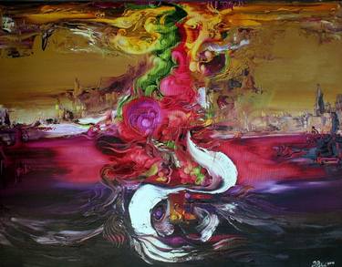 Original Abstract Expressionism Abstract Paintings by Divna Pesic