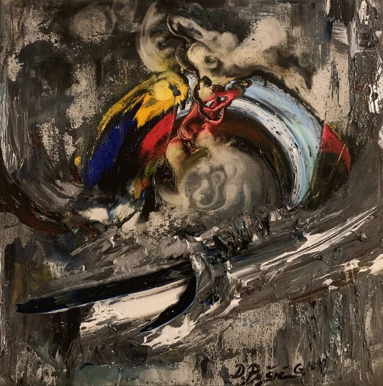 Original Abstract Expressionism Abstract Paintings by Divna Pesic