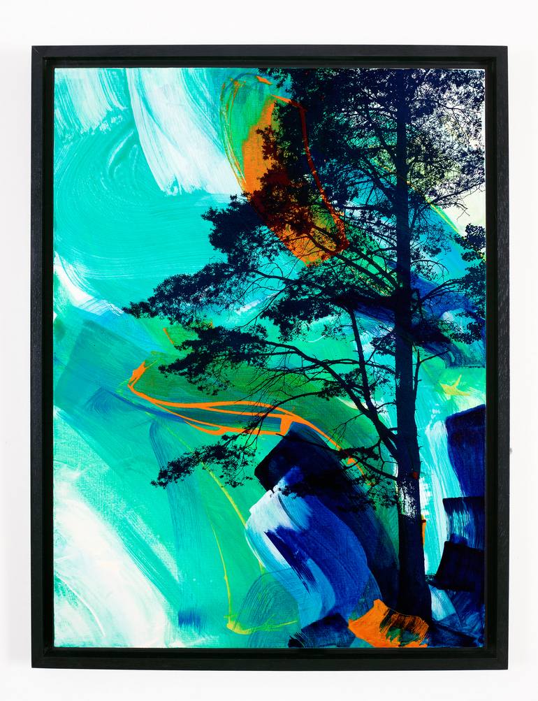 Original Abstract Landscape Mixed Media by Lucy Merriman