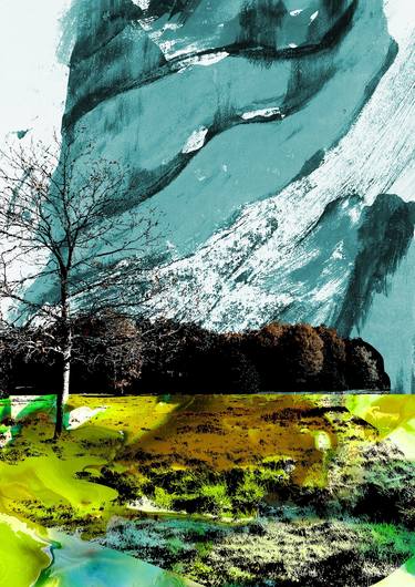 Original Abstract Landscape Mixed Media by Lucy Merriman