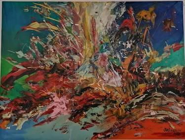 Original Abstract Expressionism Abstract Paintings by Ljubo Ordzanovski