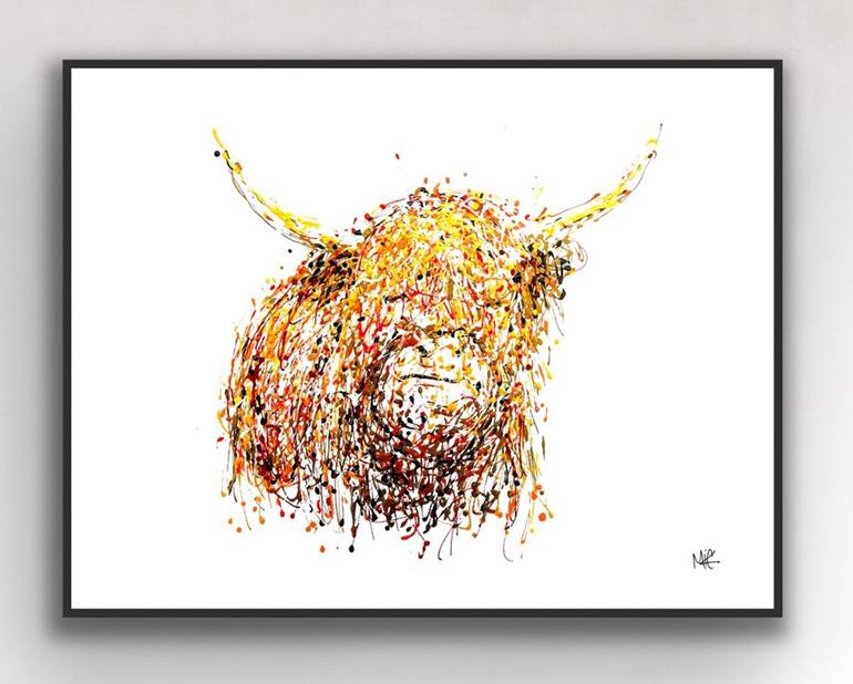 Original Abstract Animal Painting by Matt Carmody