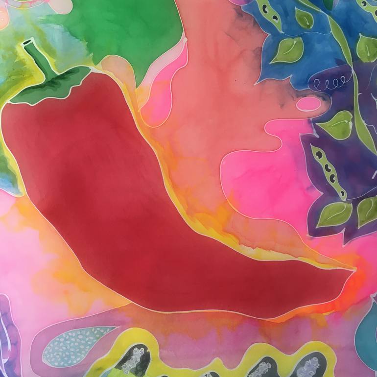 Original Figurative Patterns Painting by Alejandra Amerena