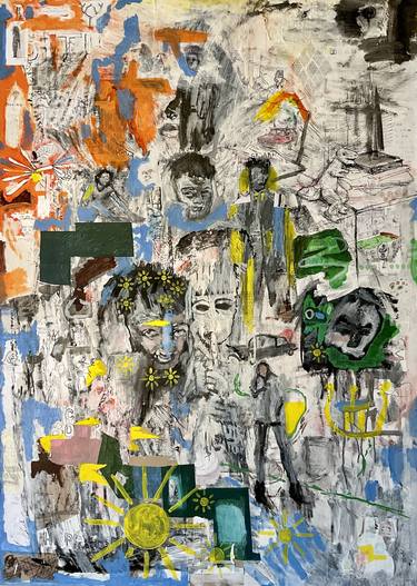 Original Abstract Expressionism Abstract Painting by Domas Glatkauskas