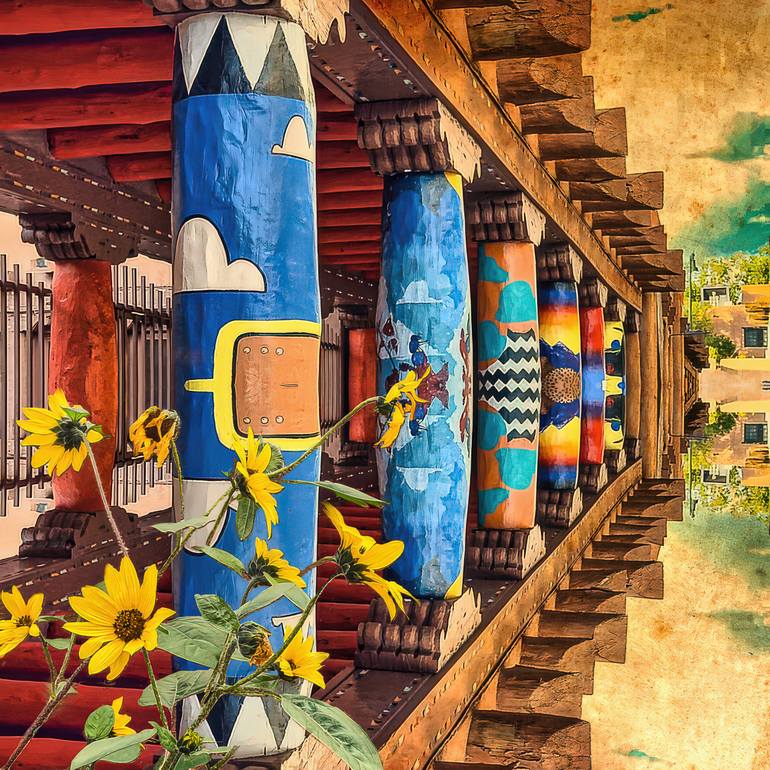Original Architecture Photography by Richard Petronio | Abstract Art on Canvas | The Magic of Santa Fe