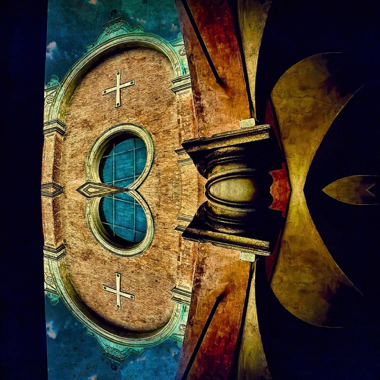 Original Architecture Photography by Richard Petronio | Abstract Art on Canvas | Respite and Reflection