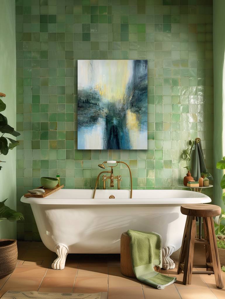 Original Abstract Expressionism Abstract Painting by Maryam Ebrahimi