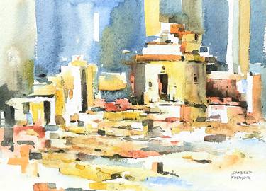 Print of Abstract Expressionism Architecture Paintings by Sandeep Khedkar