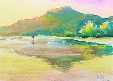 Print of Beach Paintings by Sandeep Khedkar