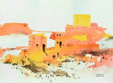 Original Abstract Architecture Paintings by Sandeep Khedkar