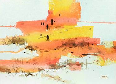 Print of Minimalism Cities Paintings by Sandeep Khedkar