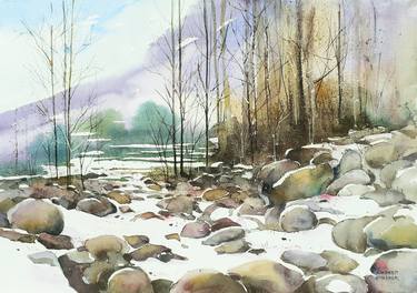 Print of Fine Art Nature Paintings by Sandeep Khedkar