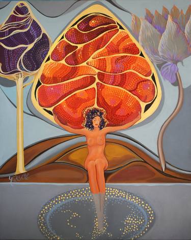 Original Art Nouveau Nude Paintings by yuksel hassan