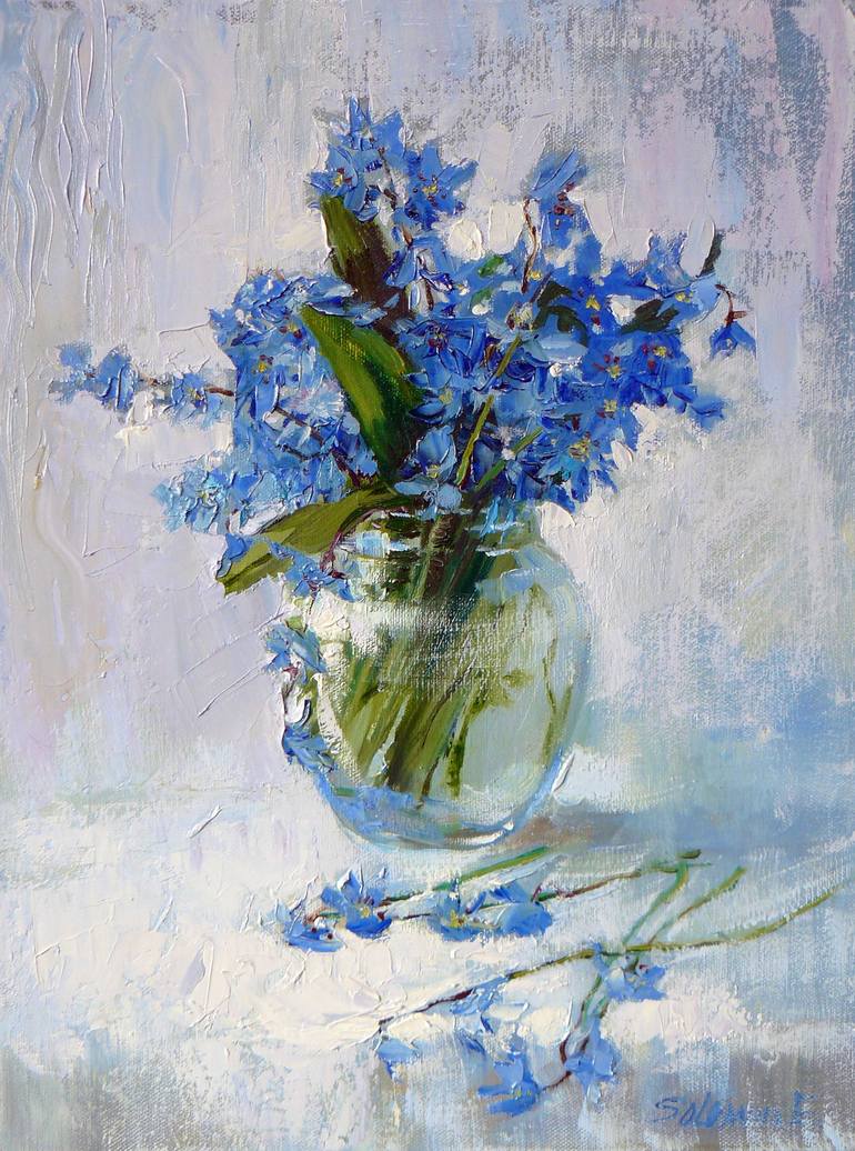 Spring bouquet Painting by Elena Solomina | Saatchi Art