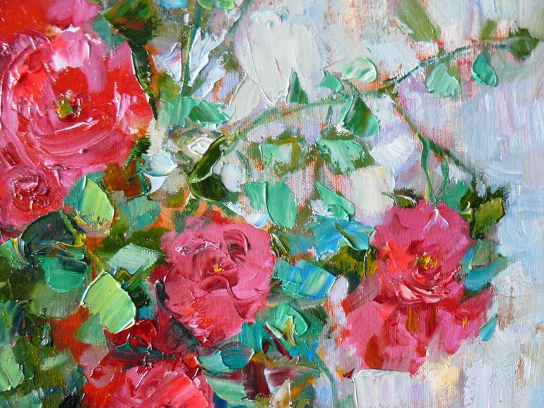 Original Impressionism Garden Painting by Elena Solomina