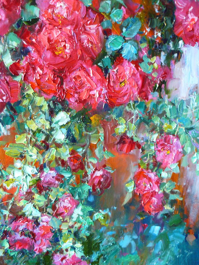 Original Impressionism Garden Painting by Elena Solomina