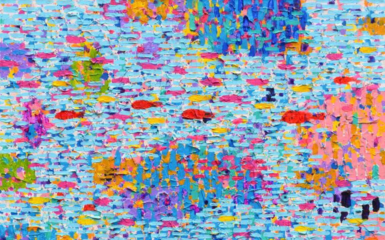 Original Abstract Expressionism Abstract Painting by Opas Chotiphantawanon