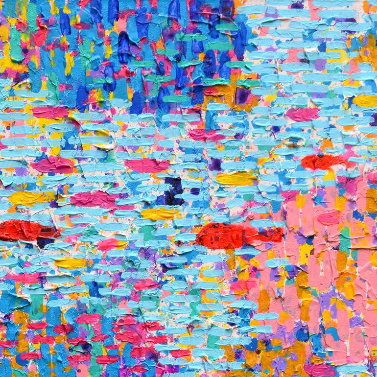 Original Abstract Expressionism Abstract Painting by Opas Chotiphantawanon