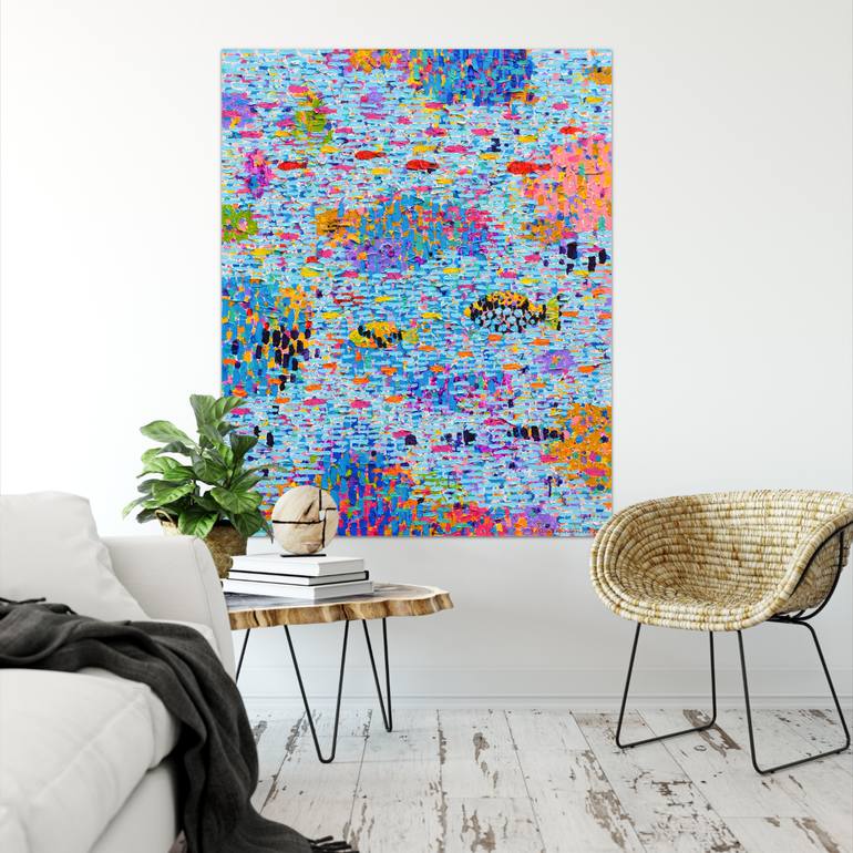 Original Abstract Expressionism Abstract Painting by Opas Chotiphantawanon
