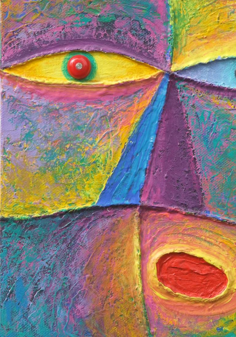 Original Abstract People Painting by Opas Chotiphantawanon