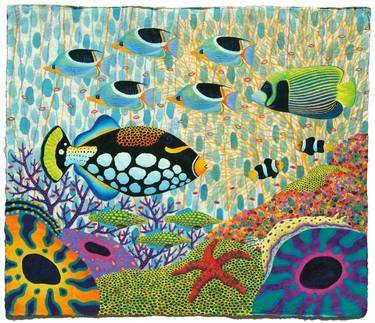 Print of Fish Paintings by Opas Chotiphantawanon