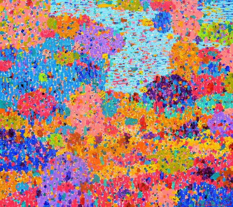 Original Abstract Seascape Painting by Opas Chotiphantawanon